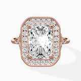 Floral Vintage Style Engagement Ring