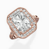 Floral Vintage Style Engagement Ring