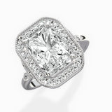 Floral Vintage Style Engagement Ring
