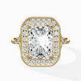 Floral Vintage Style Engagement Ring