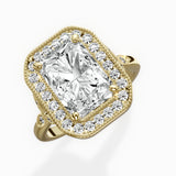 Floral Vintage Style Engagement Ring