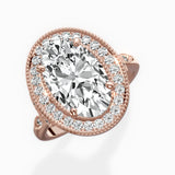 Floral Vintage Style Engagement Ring