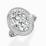 Floral Vintage Style Engagement Ring