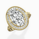 Floral Vintage Style Engagement Ring