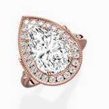 Floral Vintage Style Engagement Ring