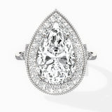 Floral Vintage Style Engagement Ring