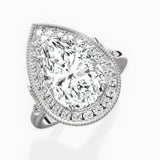 Floral Vintage Style Engagement Ring