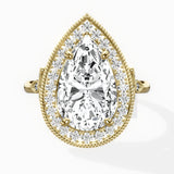 Floral Vintage Style Engagement Ring