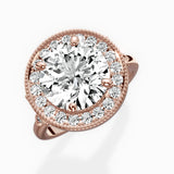 Floral Vintage Style Engagement Ring