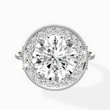 Floral Vintage Style Engagement Ring