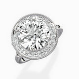 Floral Vintage Style Engagement Ring