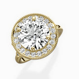Floral Vintage Style Engagement Ring
