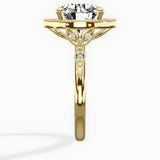 Floral Vintage Style Engagement Ring