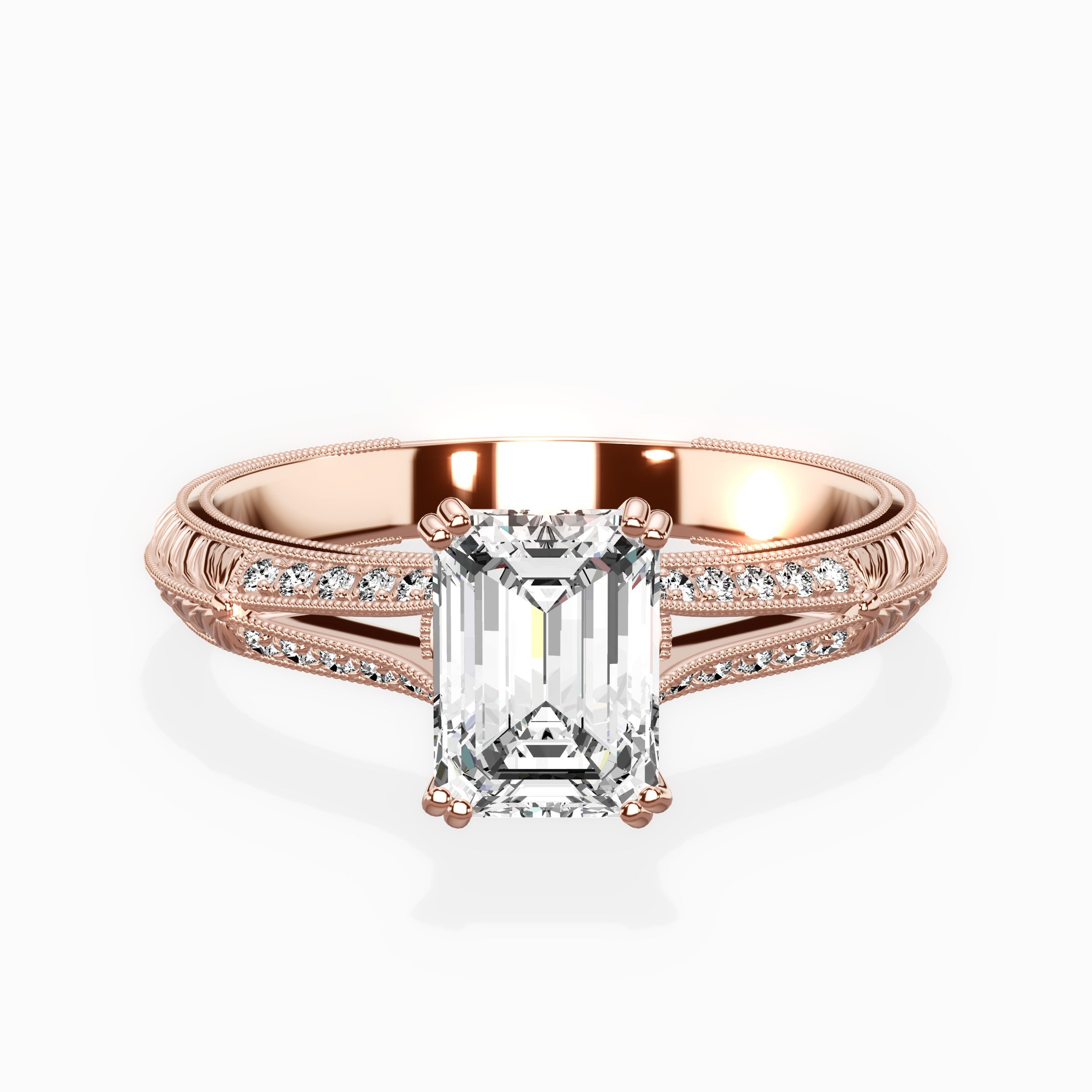 Bali Vintage Style Engagement Ring
