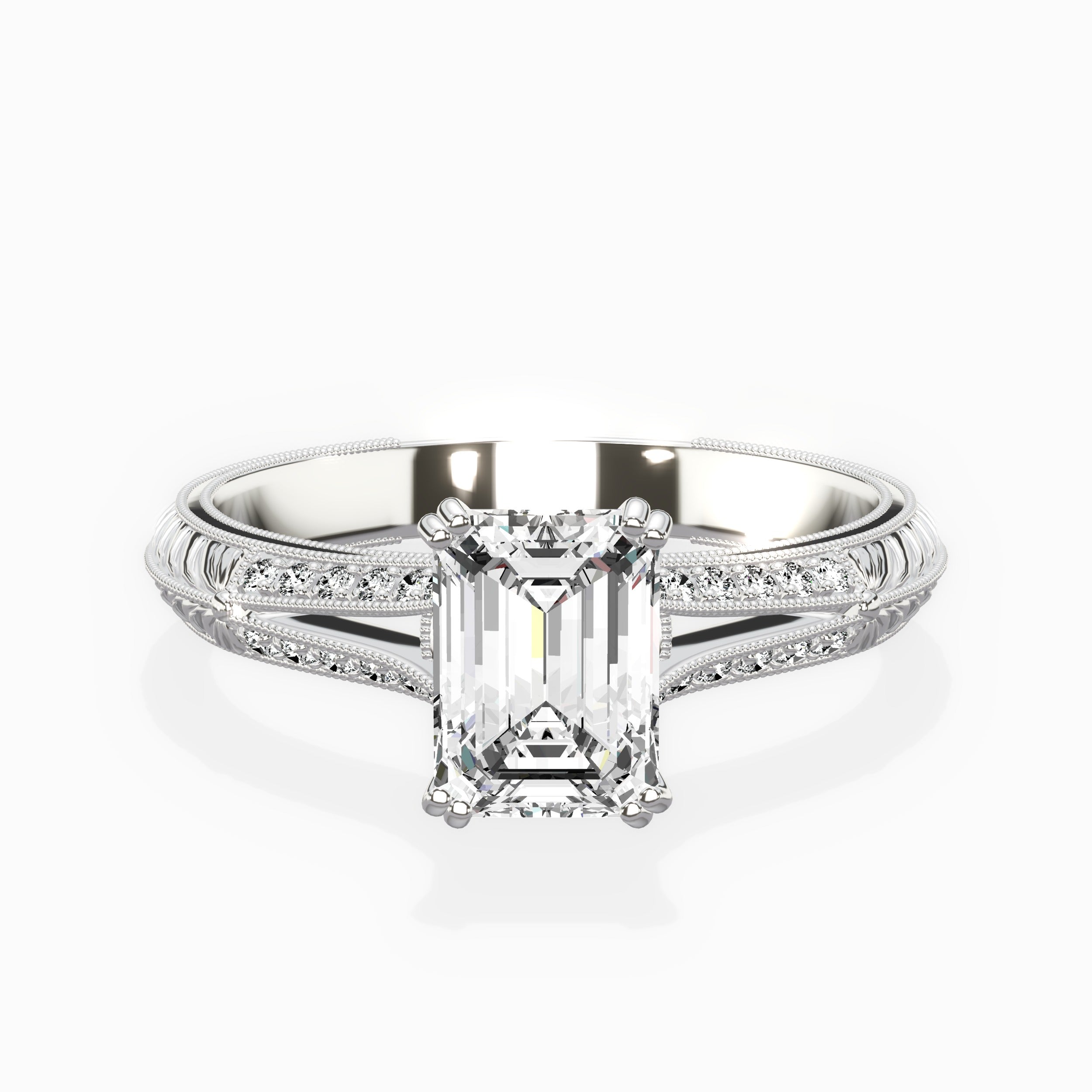 Bali Vintage Style Engagement Ring