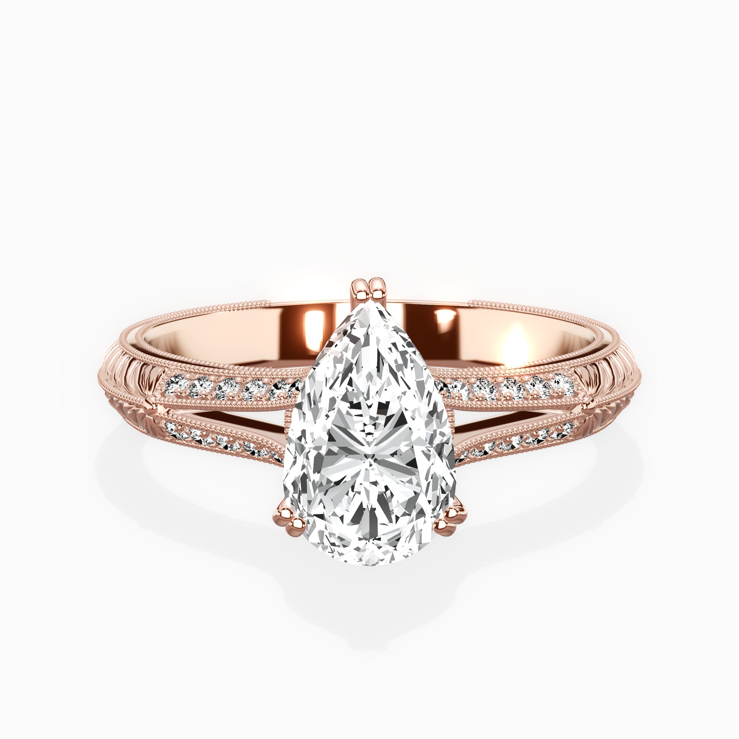 Bali Vintage Style Engagement Ring