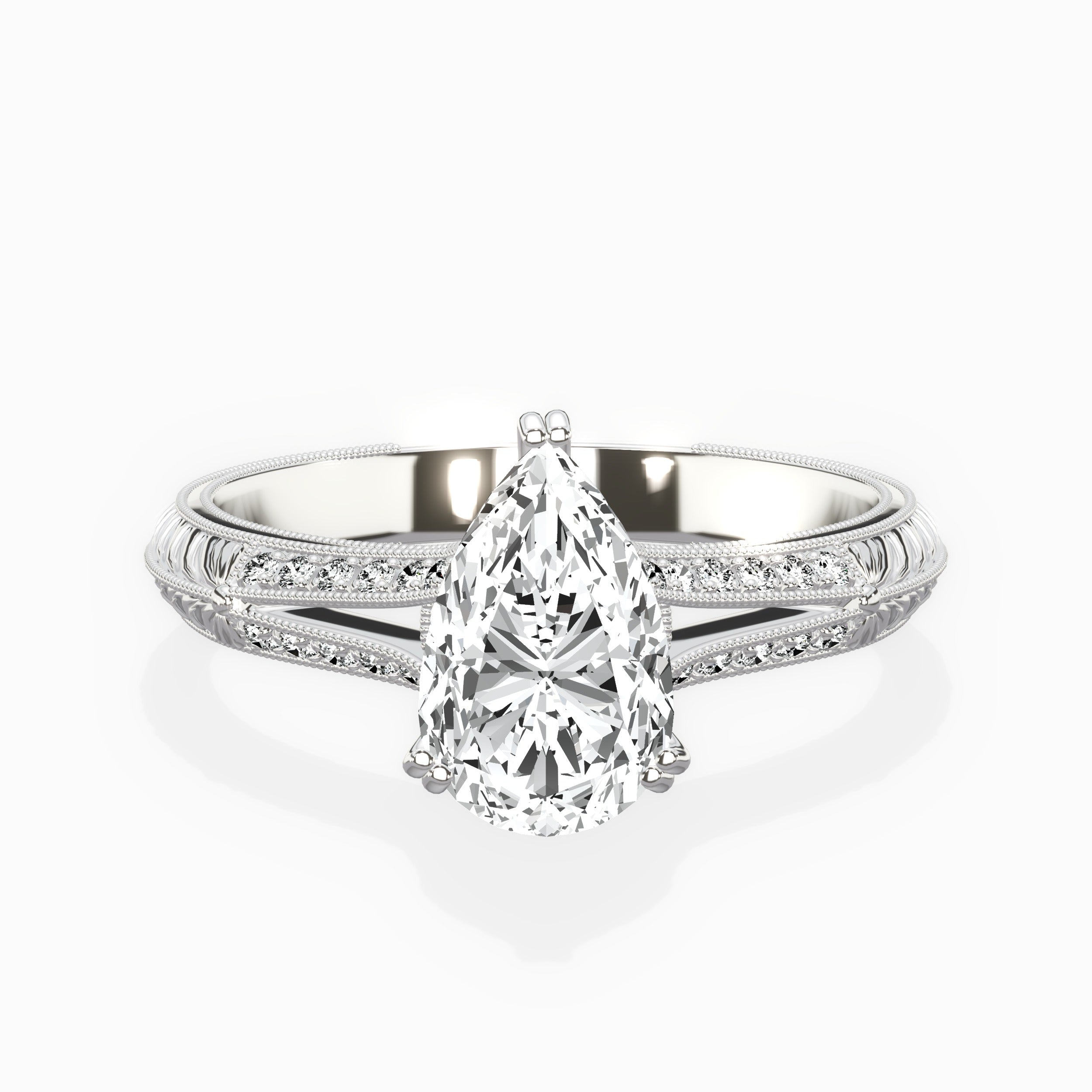 Bali Vintage Style Engagement Ring