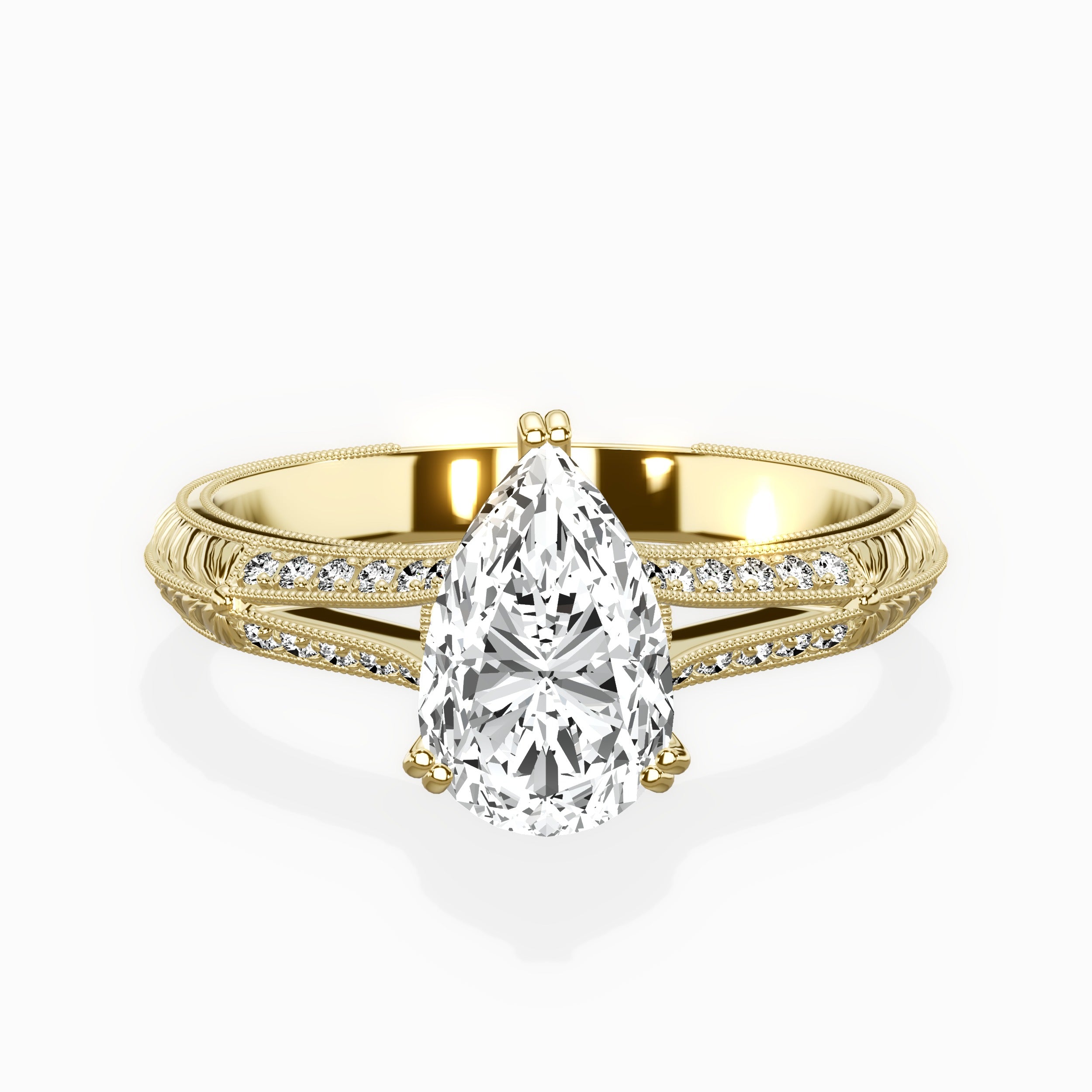 Bali Vintage Style Engagement Ring