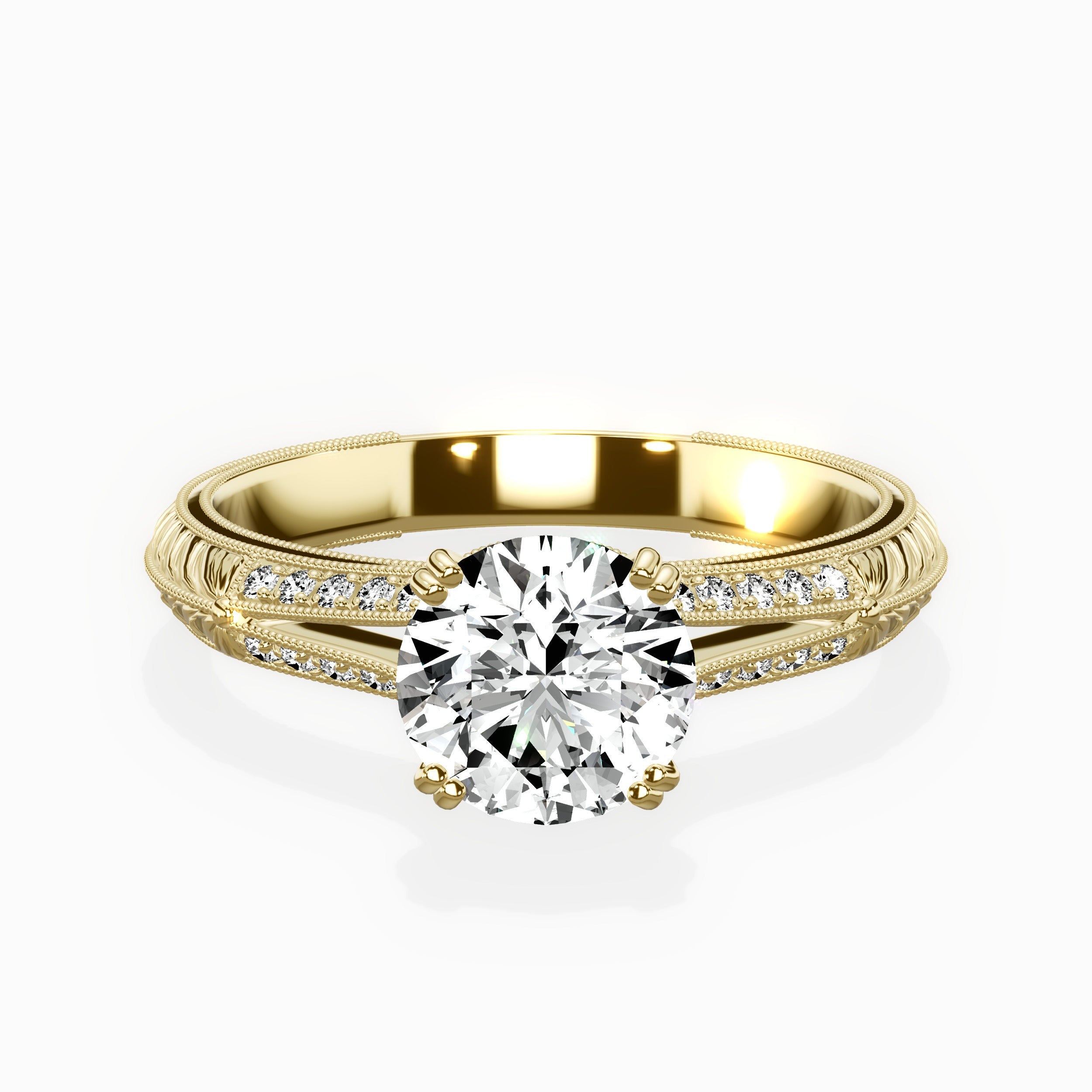 Bali Vintage Style Engagement Ring