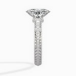Bali Vintage Style Oval Engagement Ring in White Gold