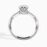 Bali Vintage Style Oval Engagement Ring in White Gold