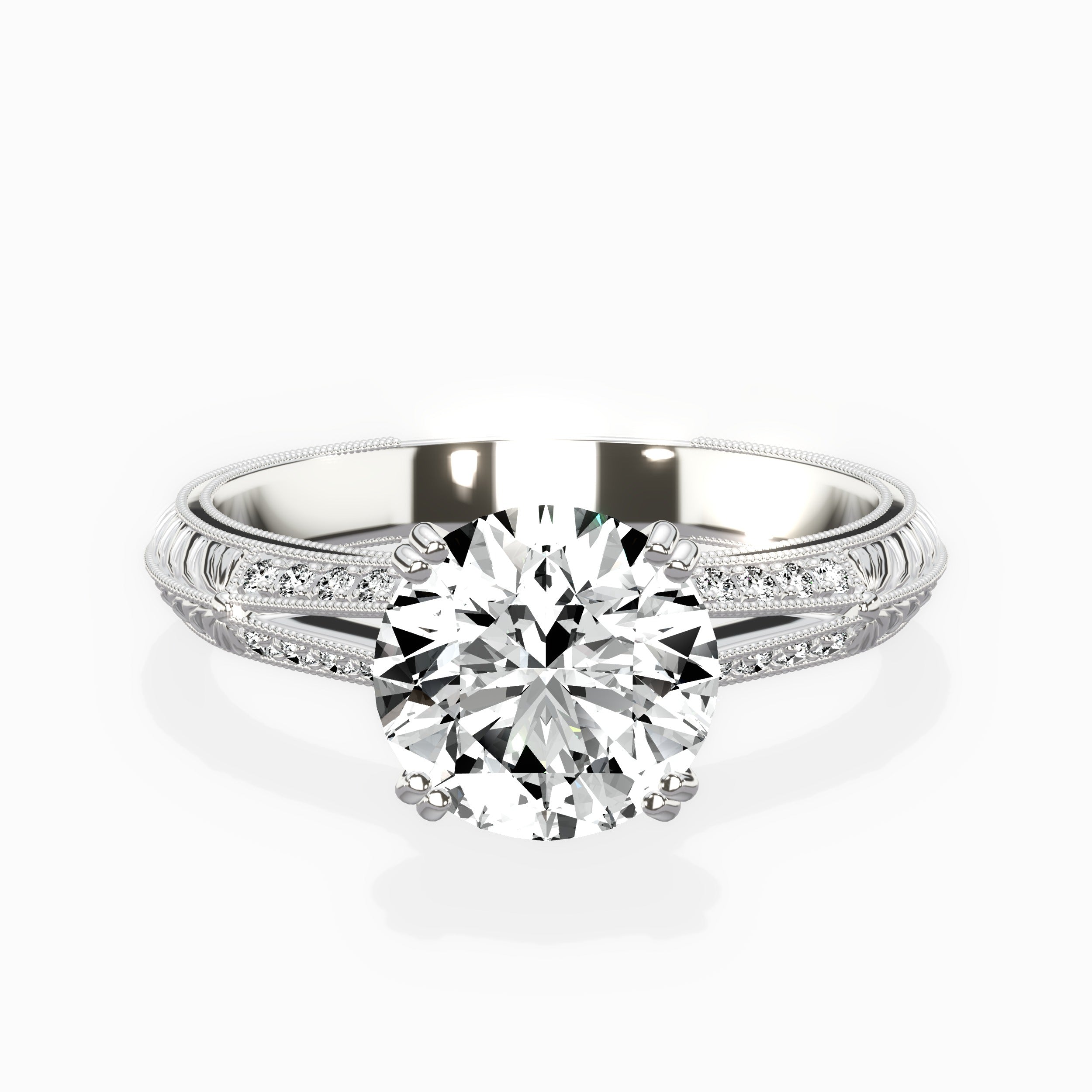 Bali Vintage Style Engagement Ring