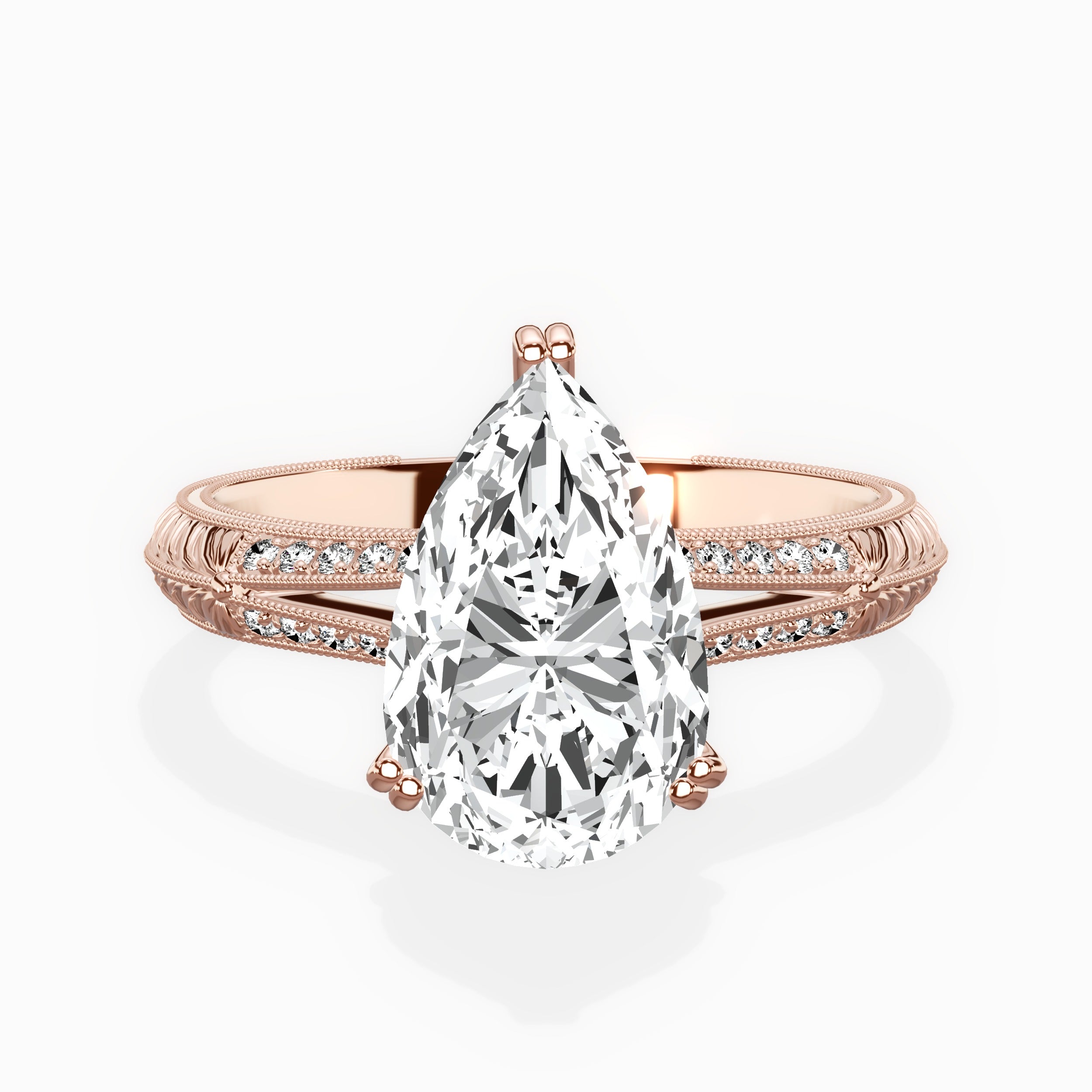 Bali Vintage Style Engagement Ring