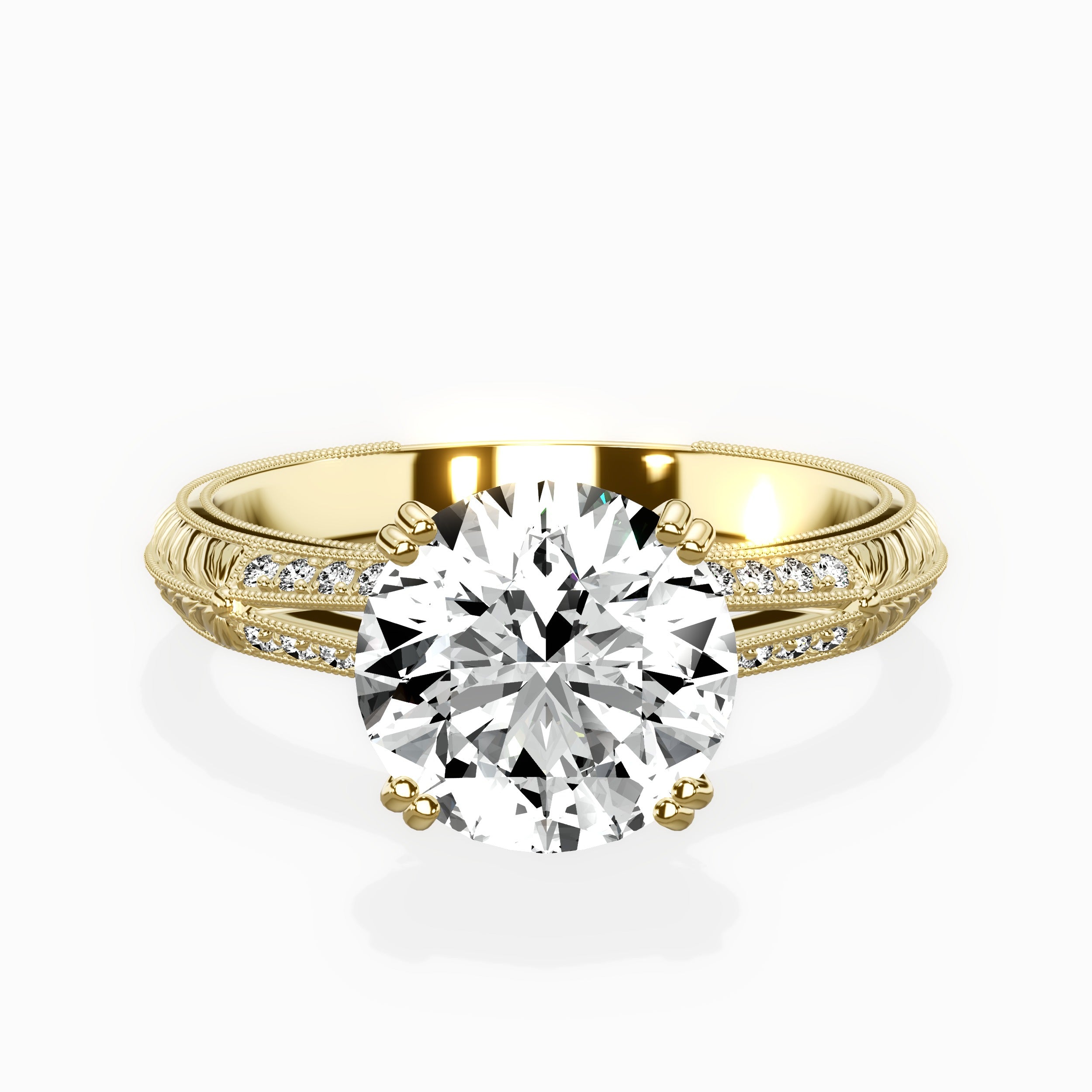 Bali Vintage Style Engagement Ring