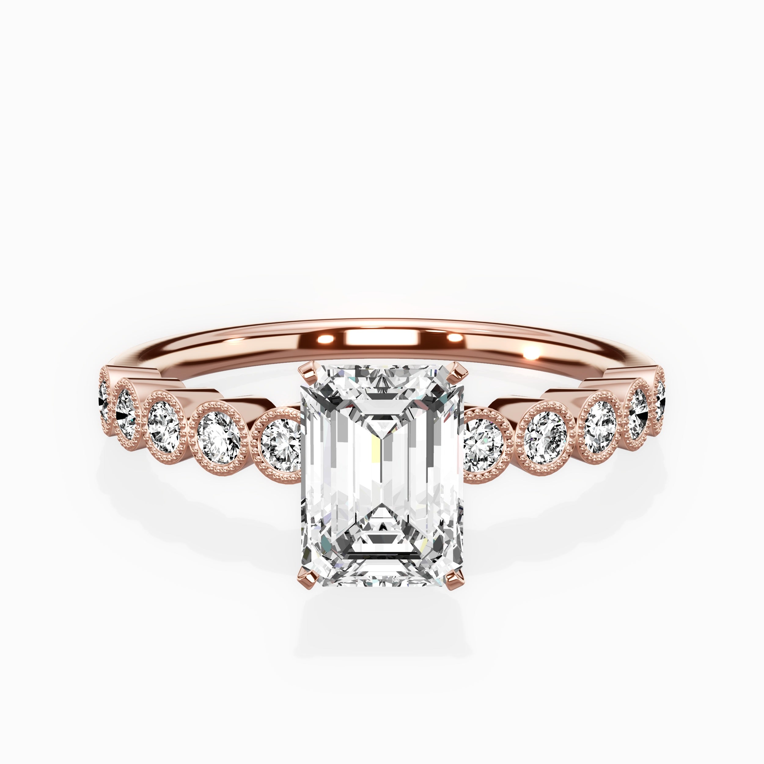Bezel Vintage Style Engagement Ring
