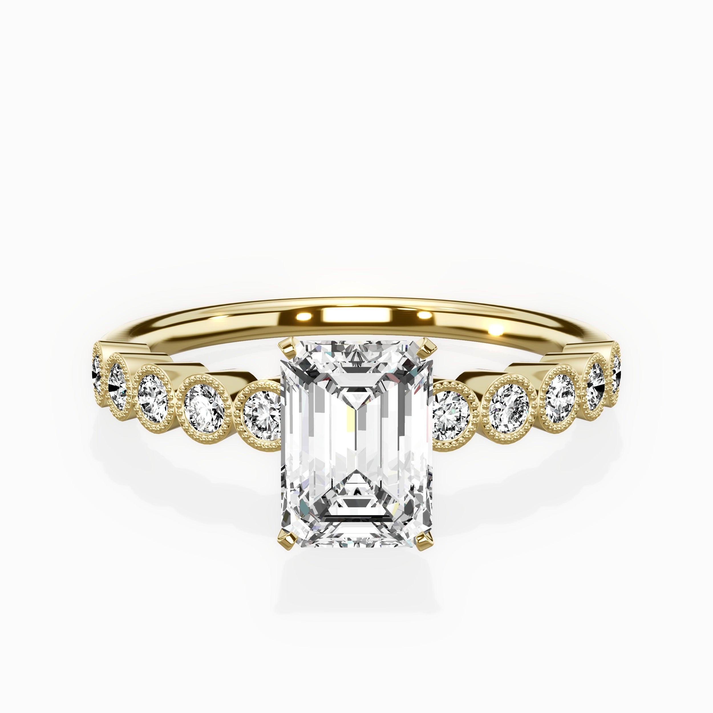 Bezel Vintage Style Engagement Ring