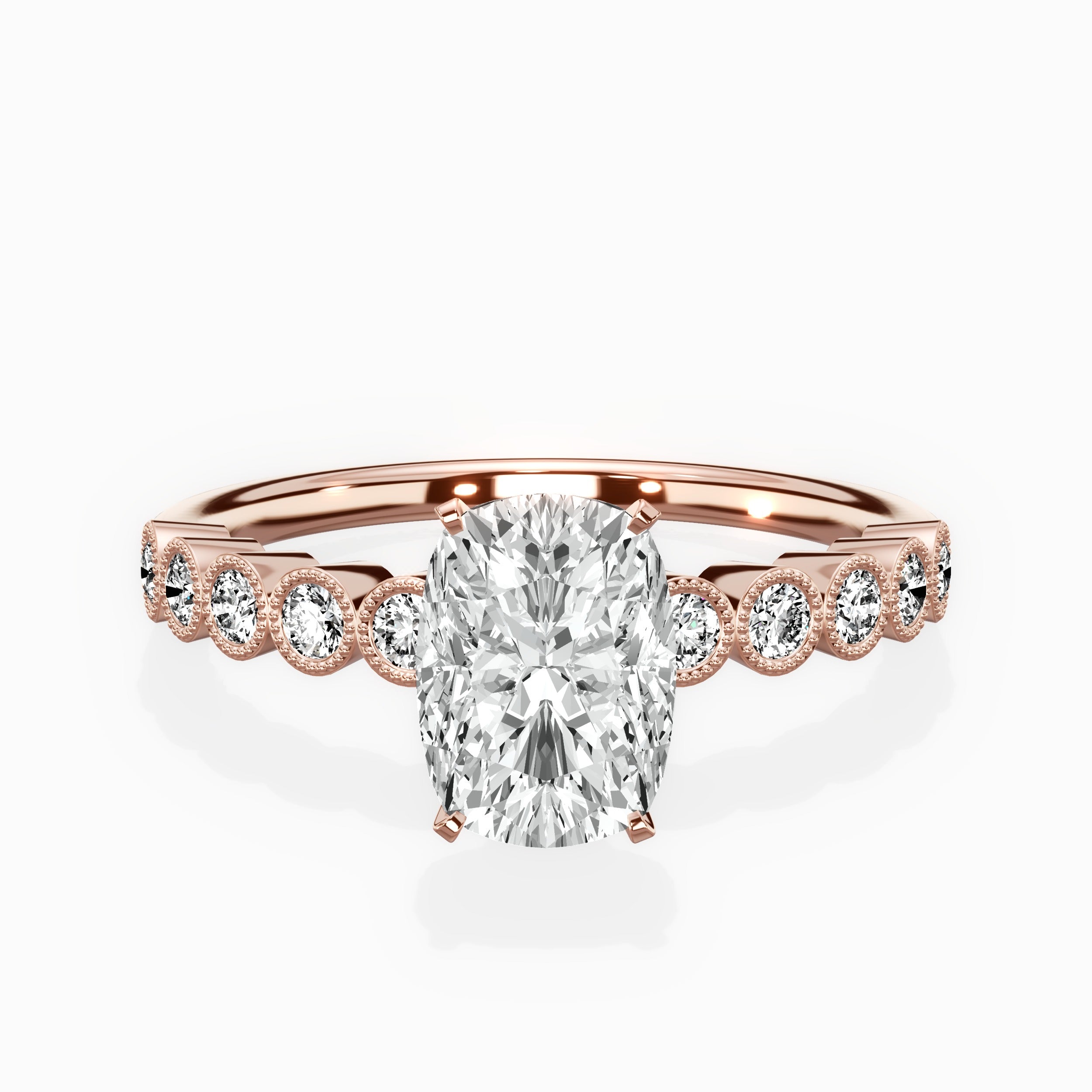 Bezel Vintage Style Engagement Ring