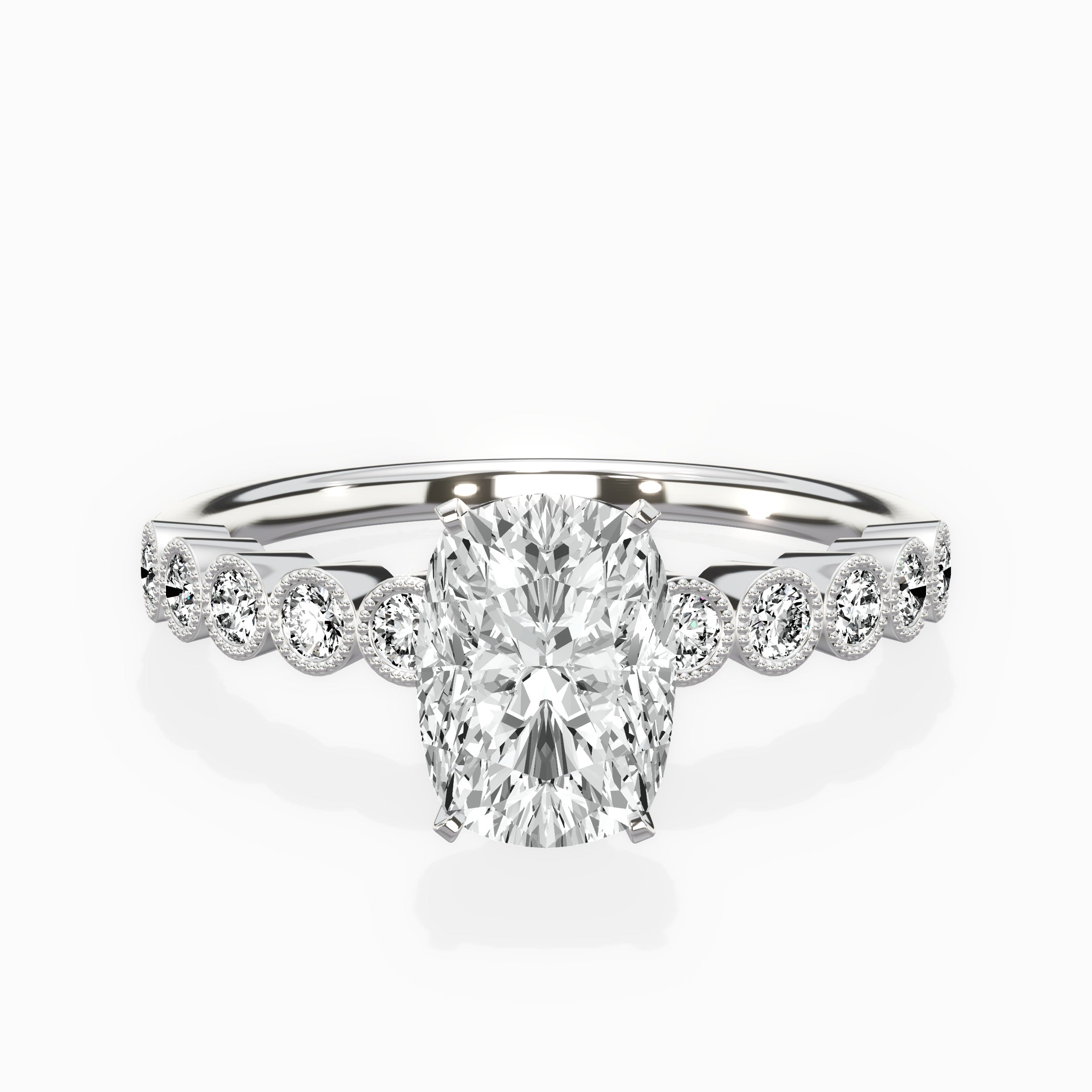 Bezel Vintage Style Engagement Ring