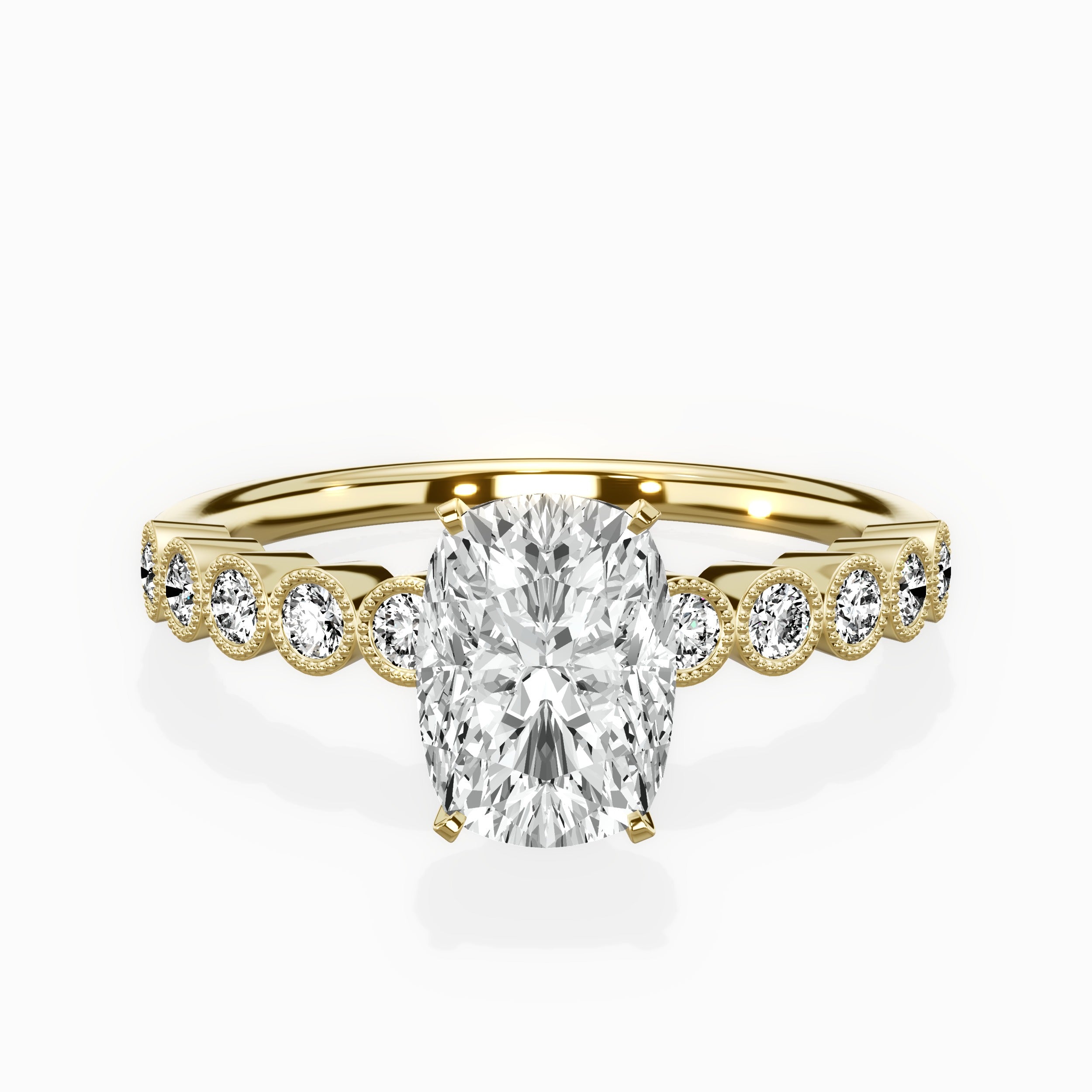 Bezel Vintage Style Engagement Ring