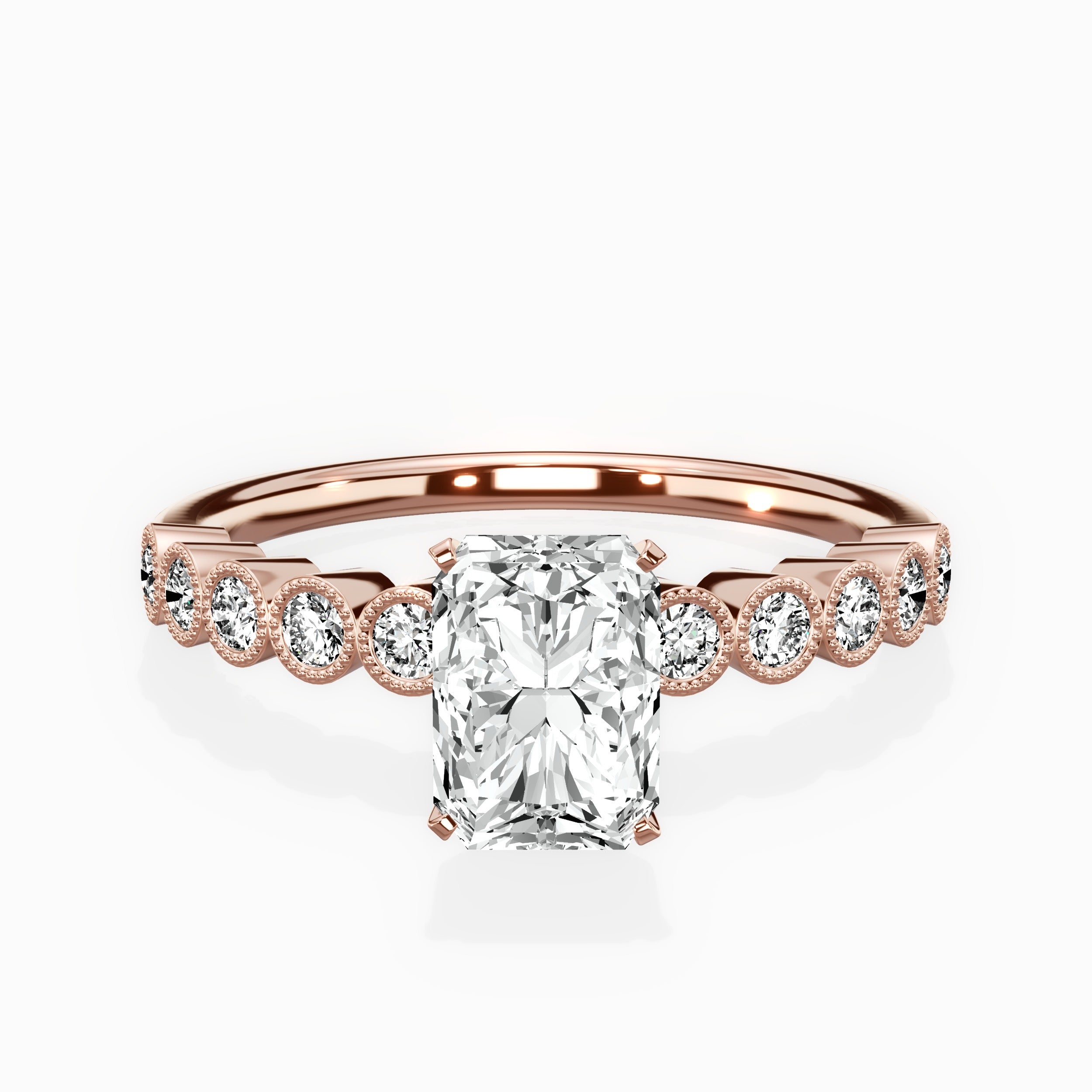 Bezel Vintage Style Engagement Ring