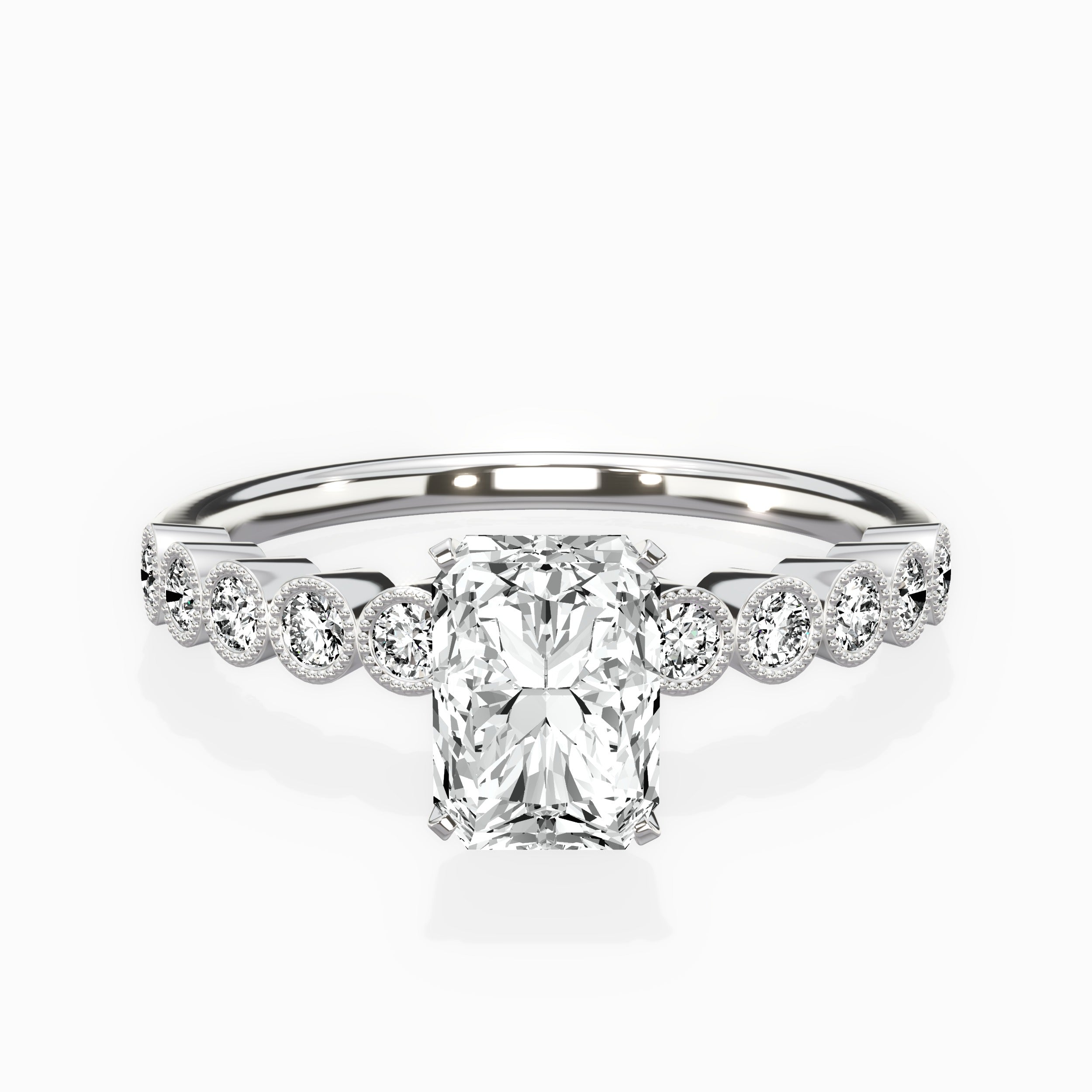 Bezel Vintage Style Engagement Ring