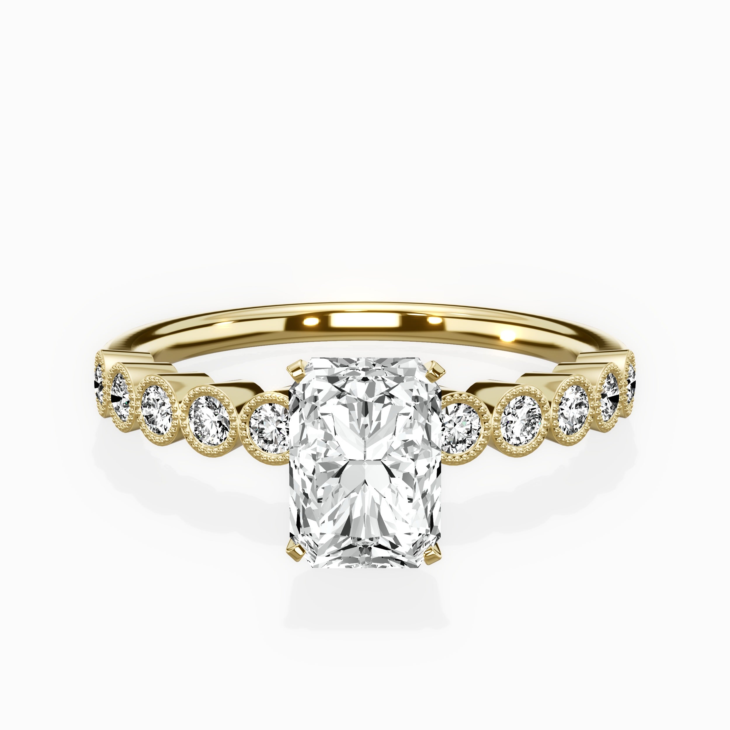 Bezel Vintage Style Engagement Ring