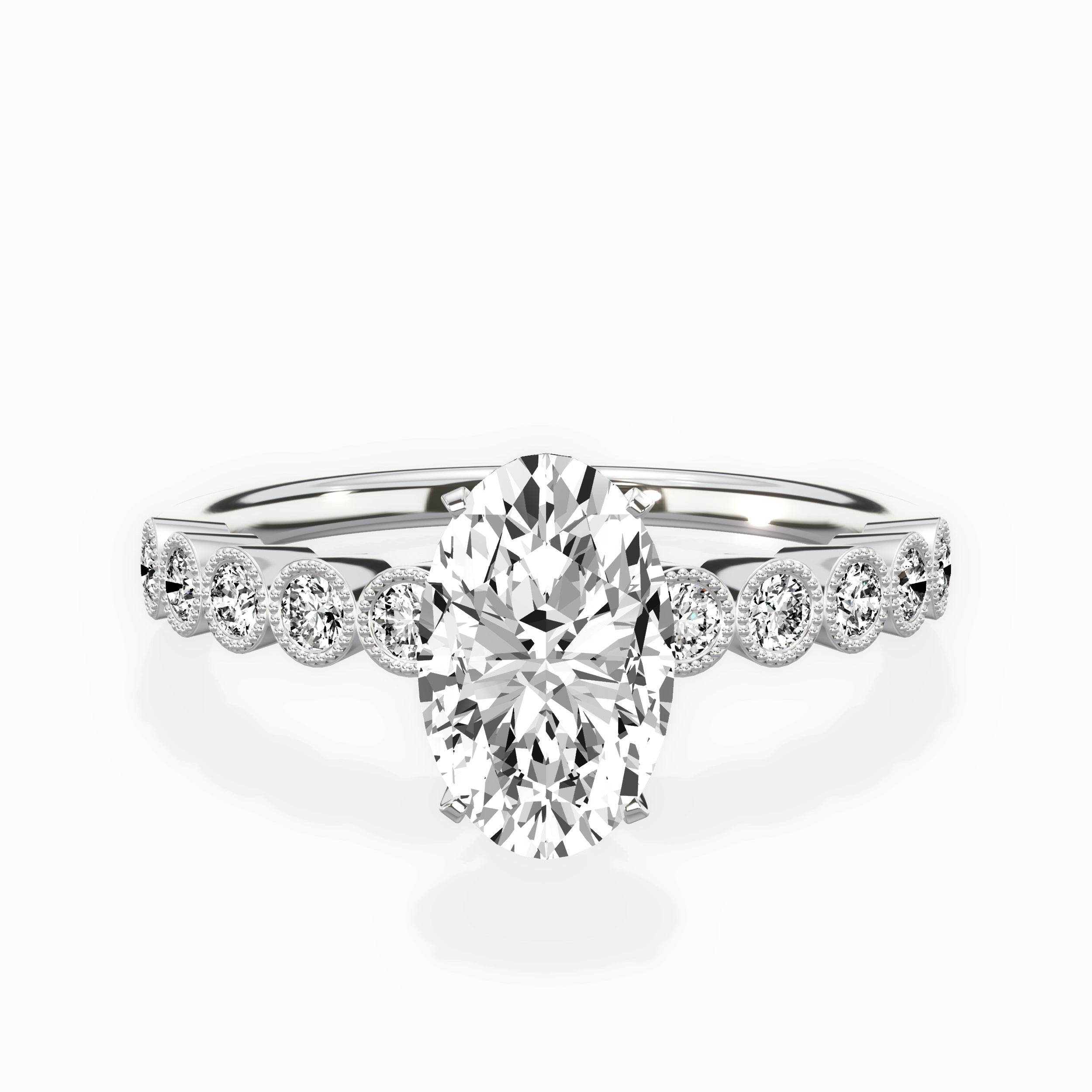 Bezel Vintage Style Engagement Ring