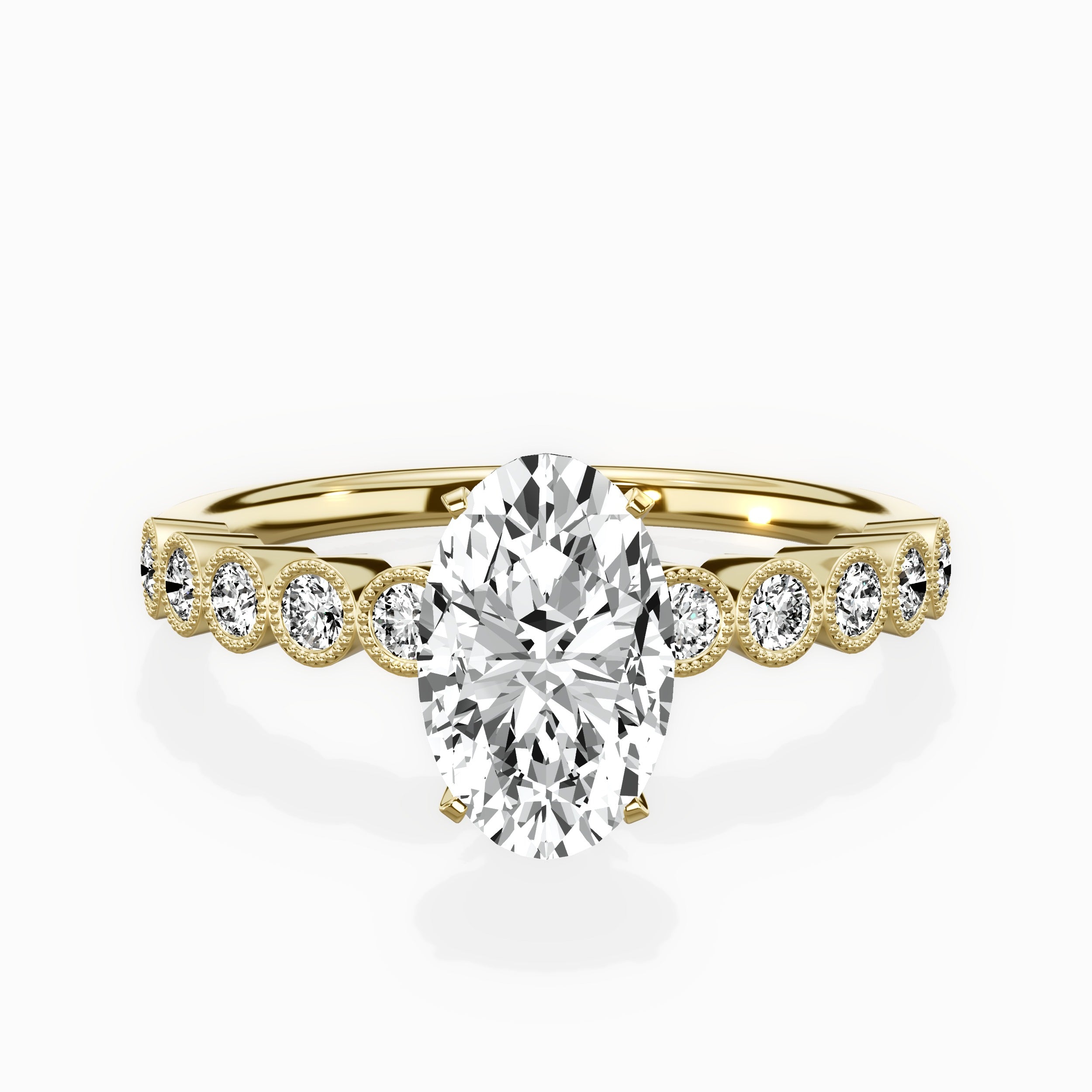 Bezel Vintage Style Engagement Ring