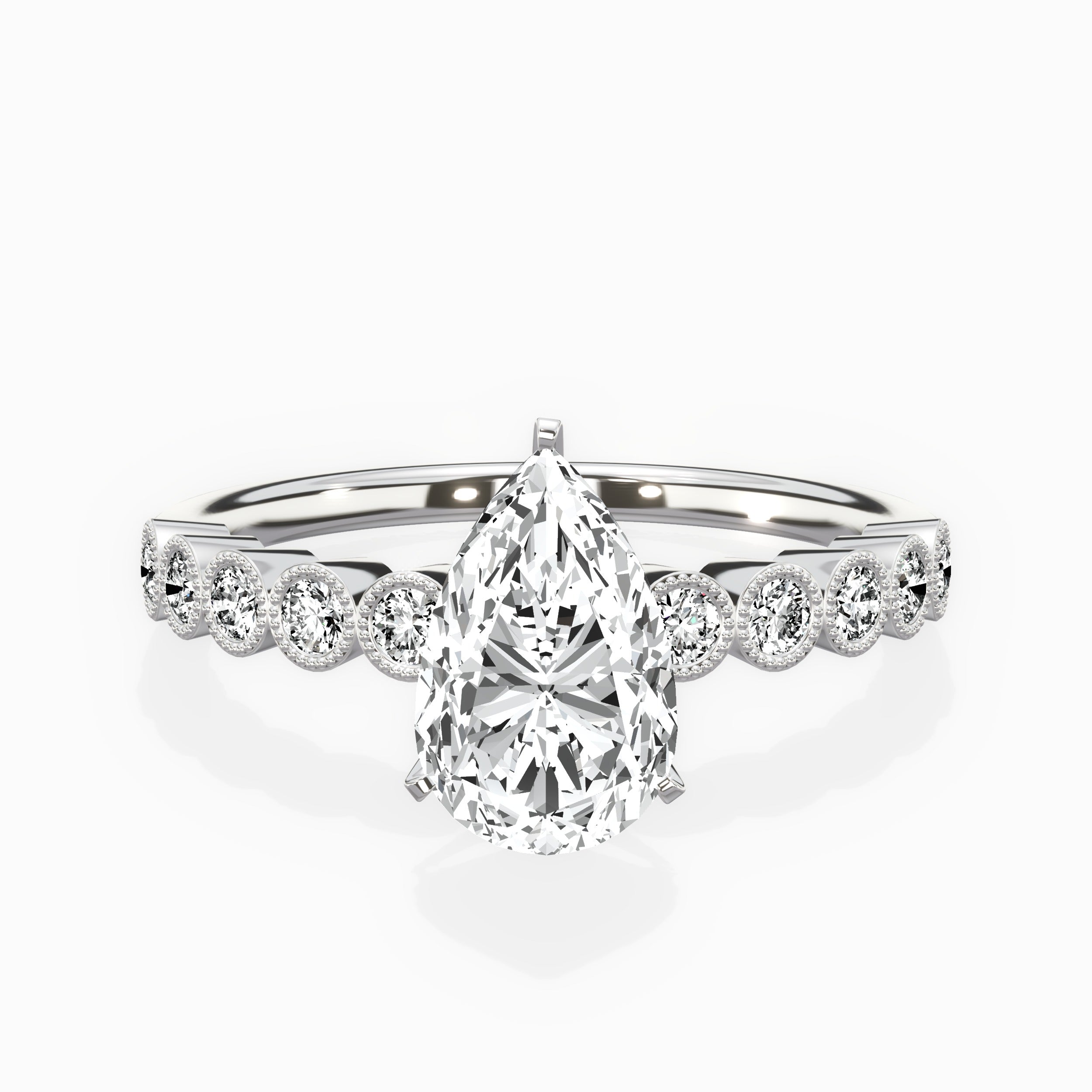 Bezel Vintage Style Engagement Ring