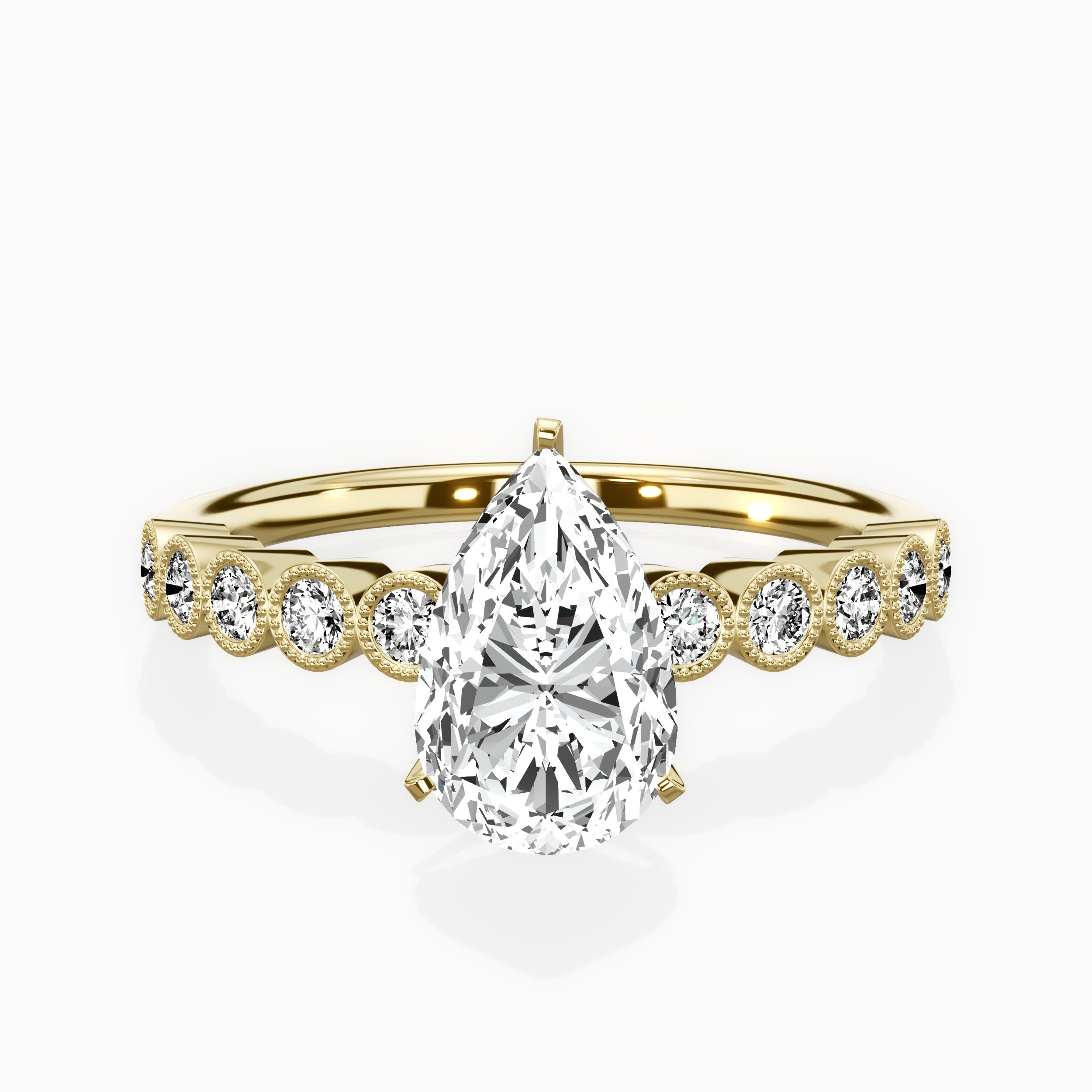 Bezel Vintage Style Engagement Ring