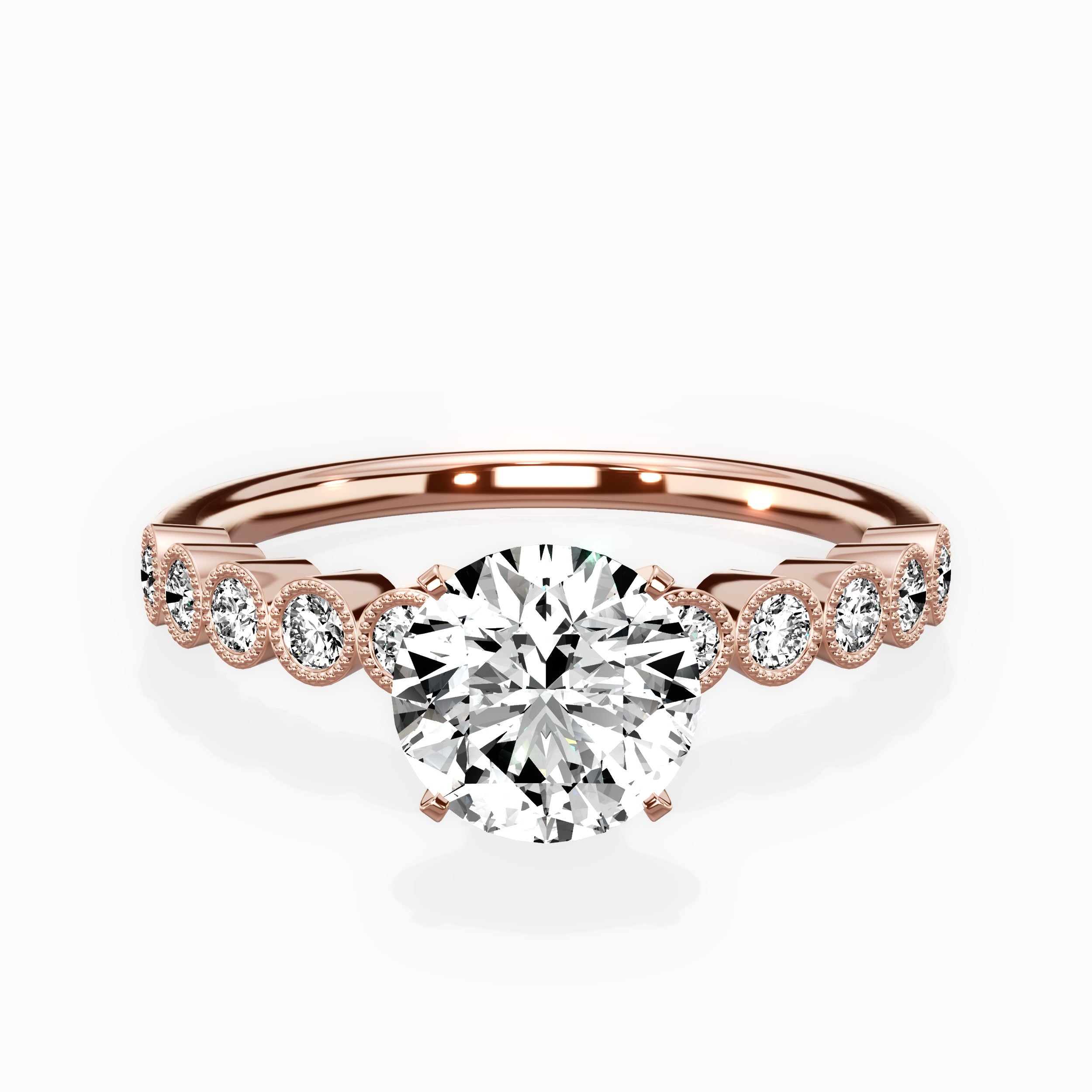 Bezel Vintage Style Engagement Ring