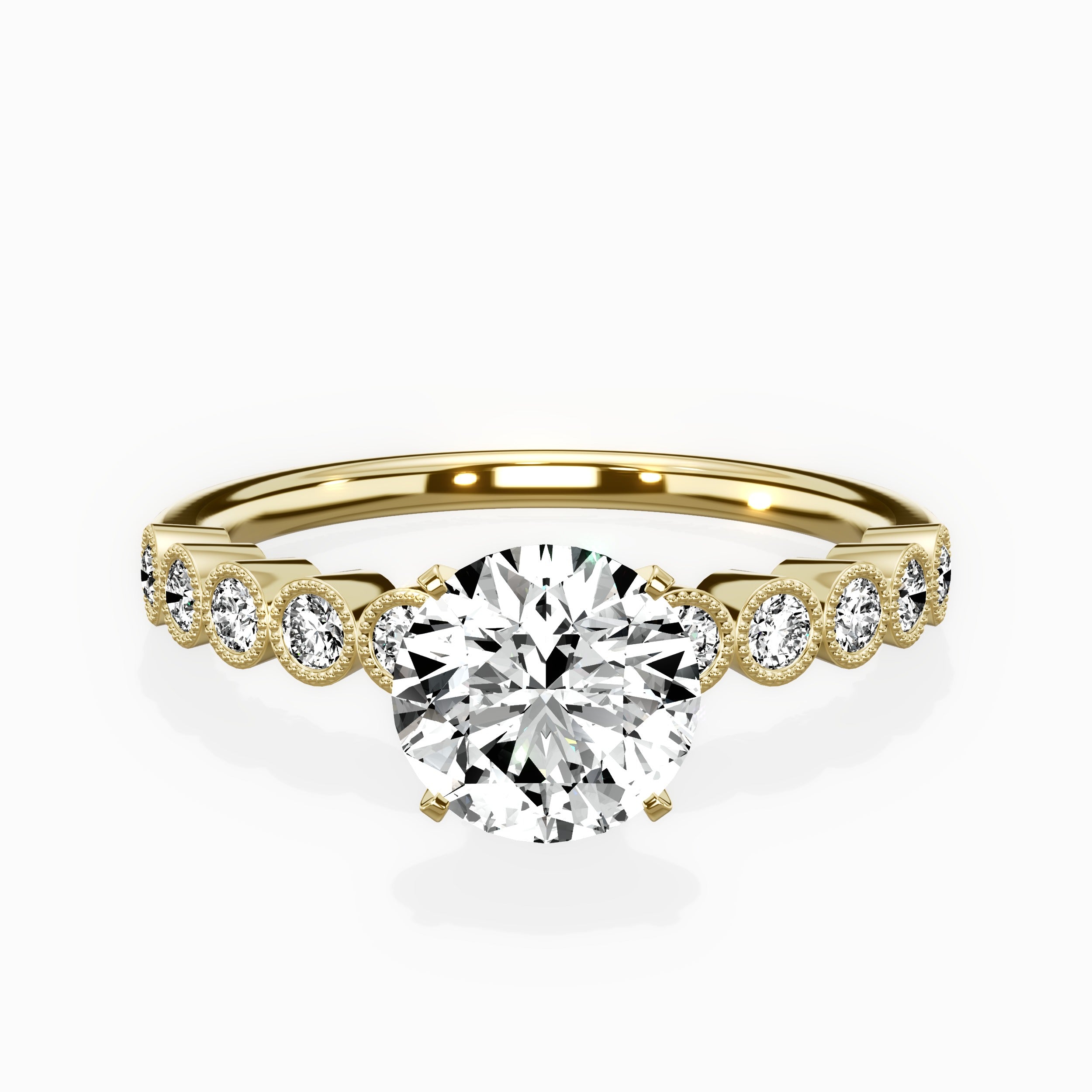 Bezel Vintage Style Engagement Ring