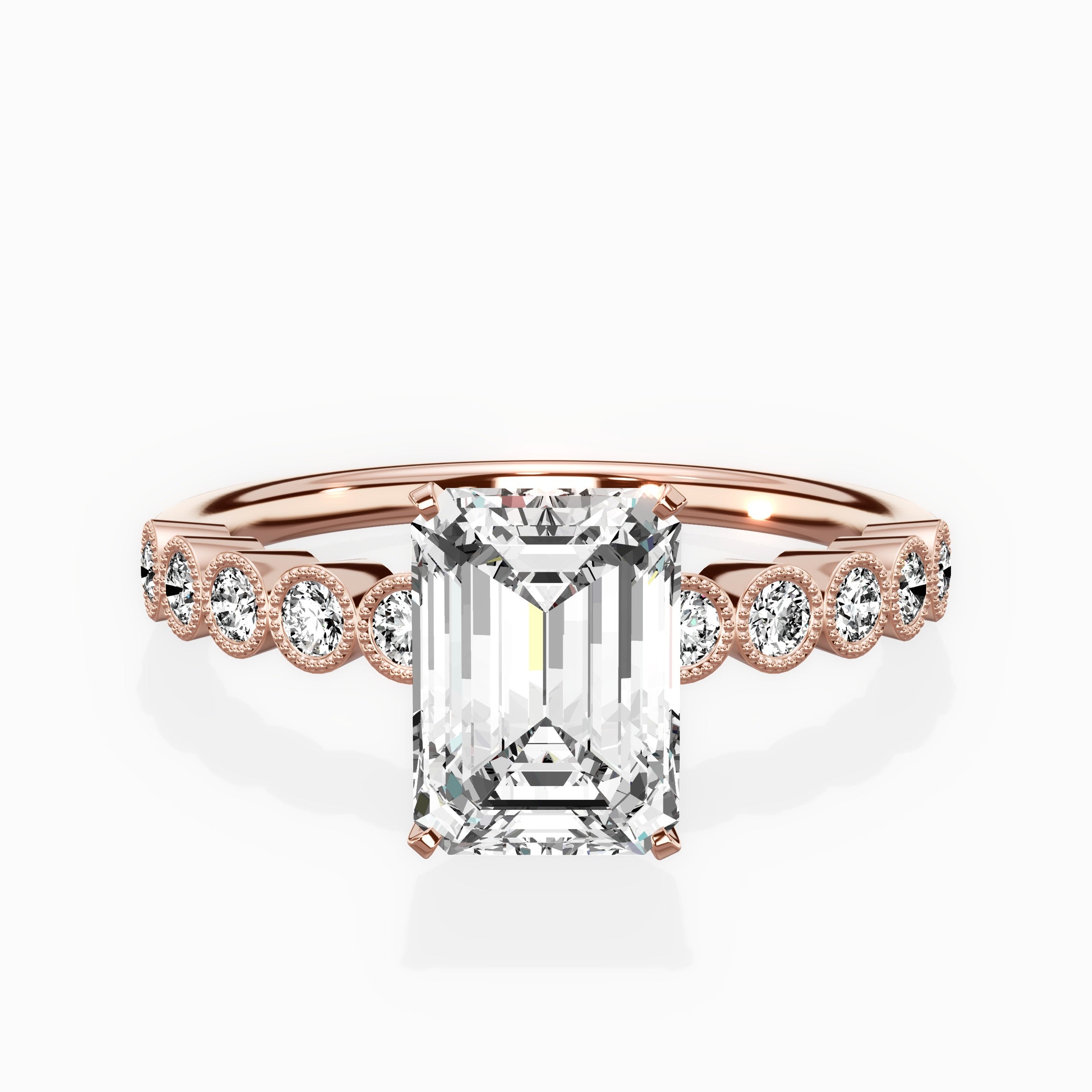 Bezel Vintage Style Engagement Ring