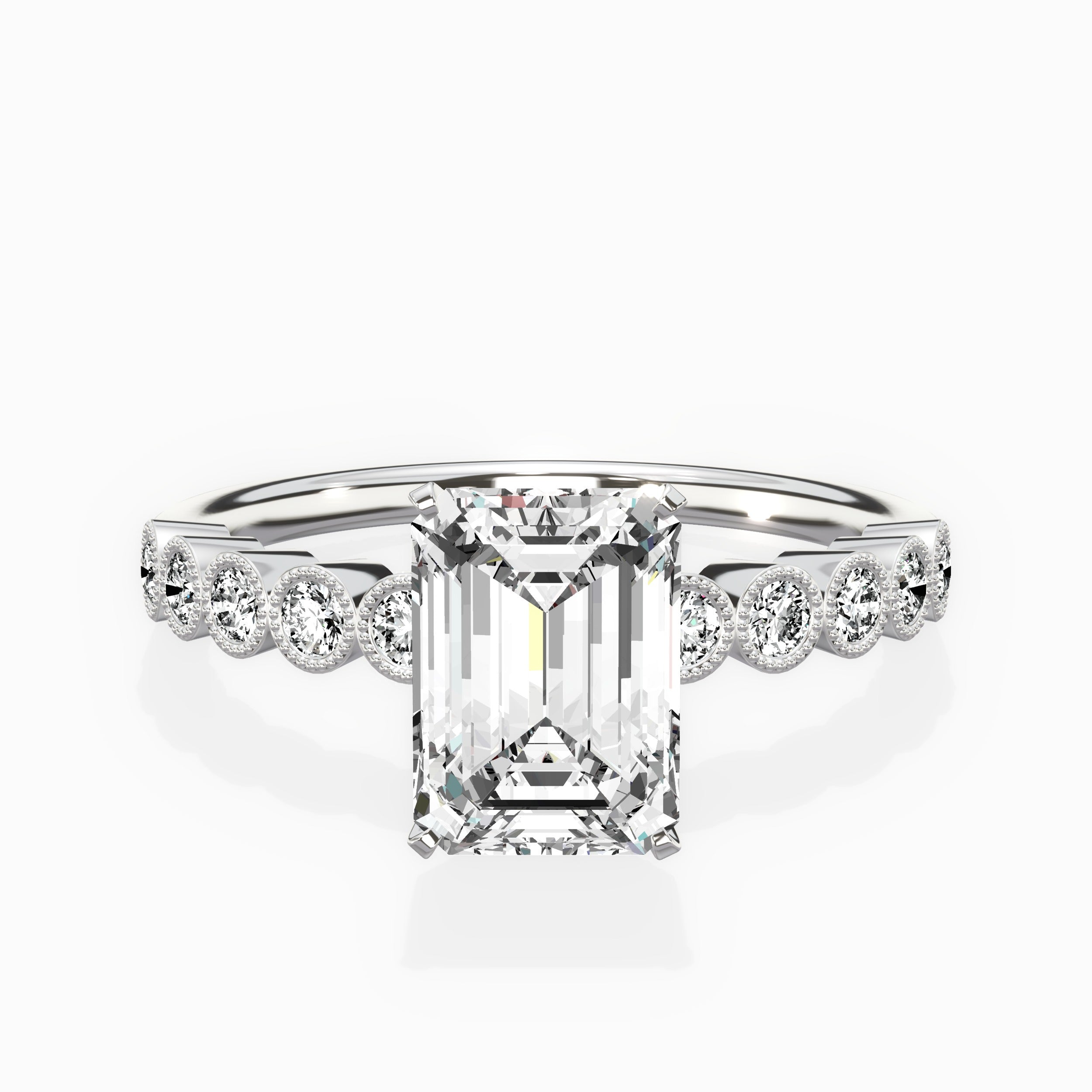 Bezel Vintage Style Engagement Ring