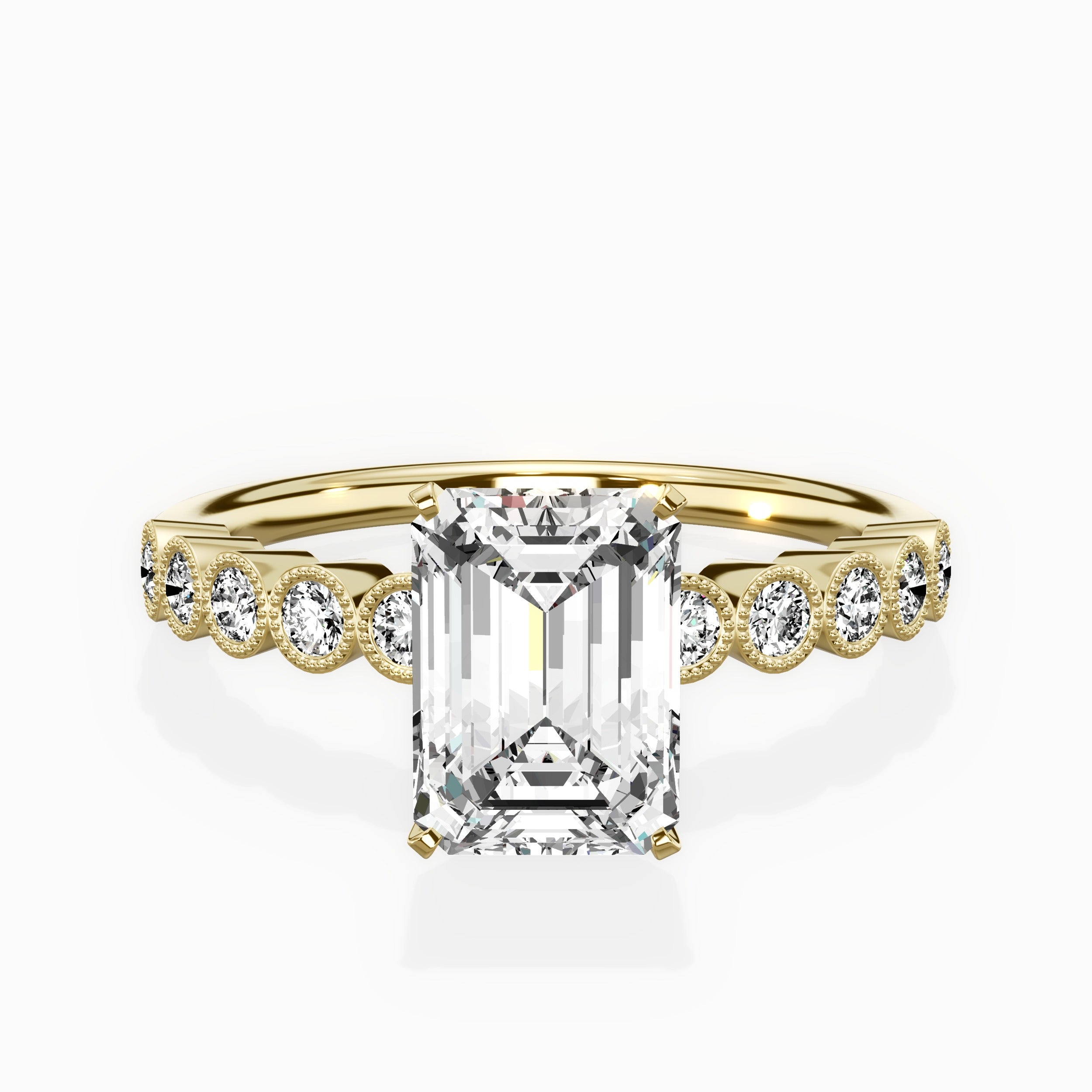 Bezel Vintage Style Engagement Ring