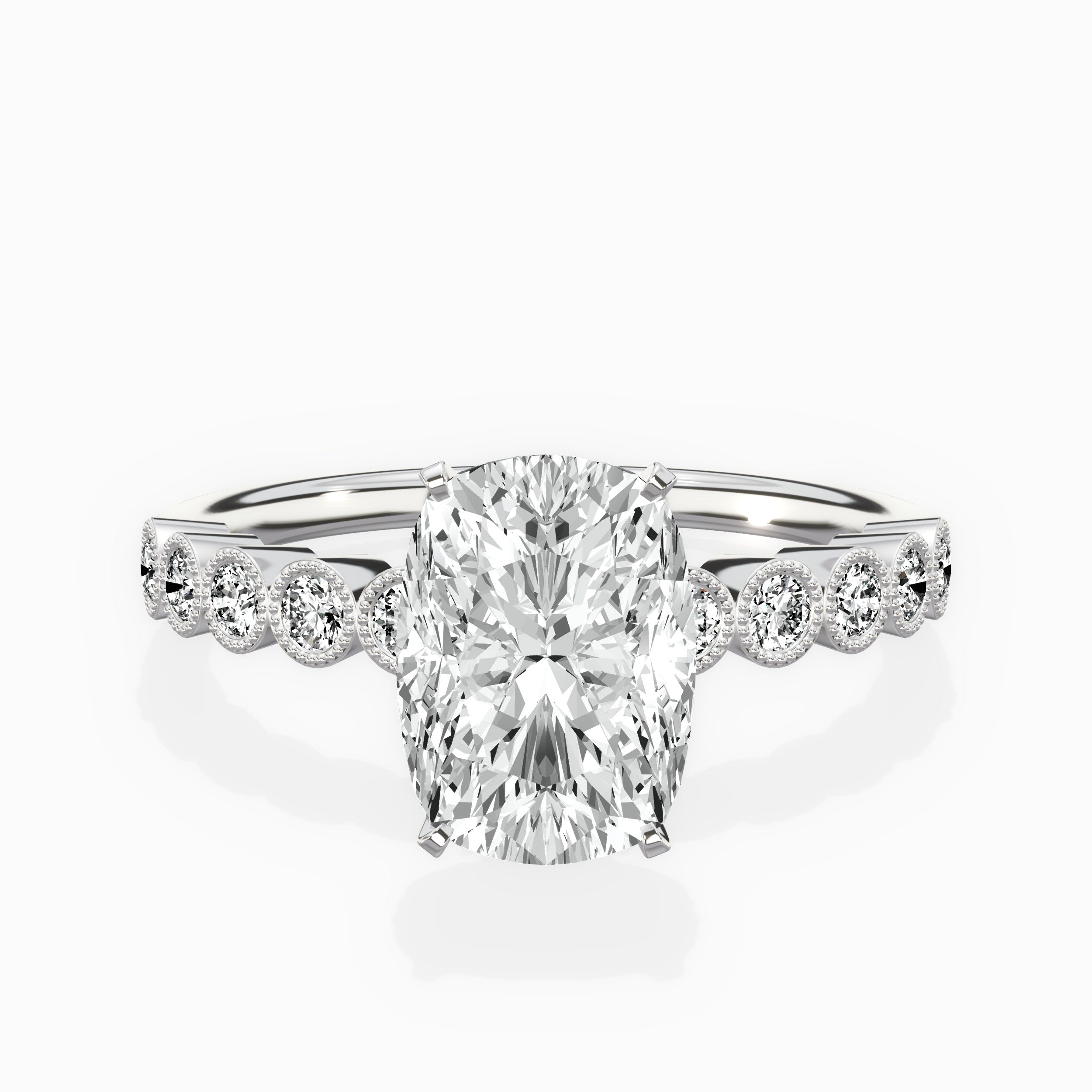 Bezel Vintage Style Engagement Ring