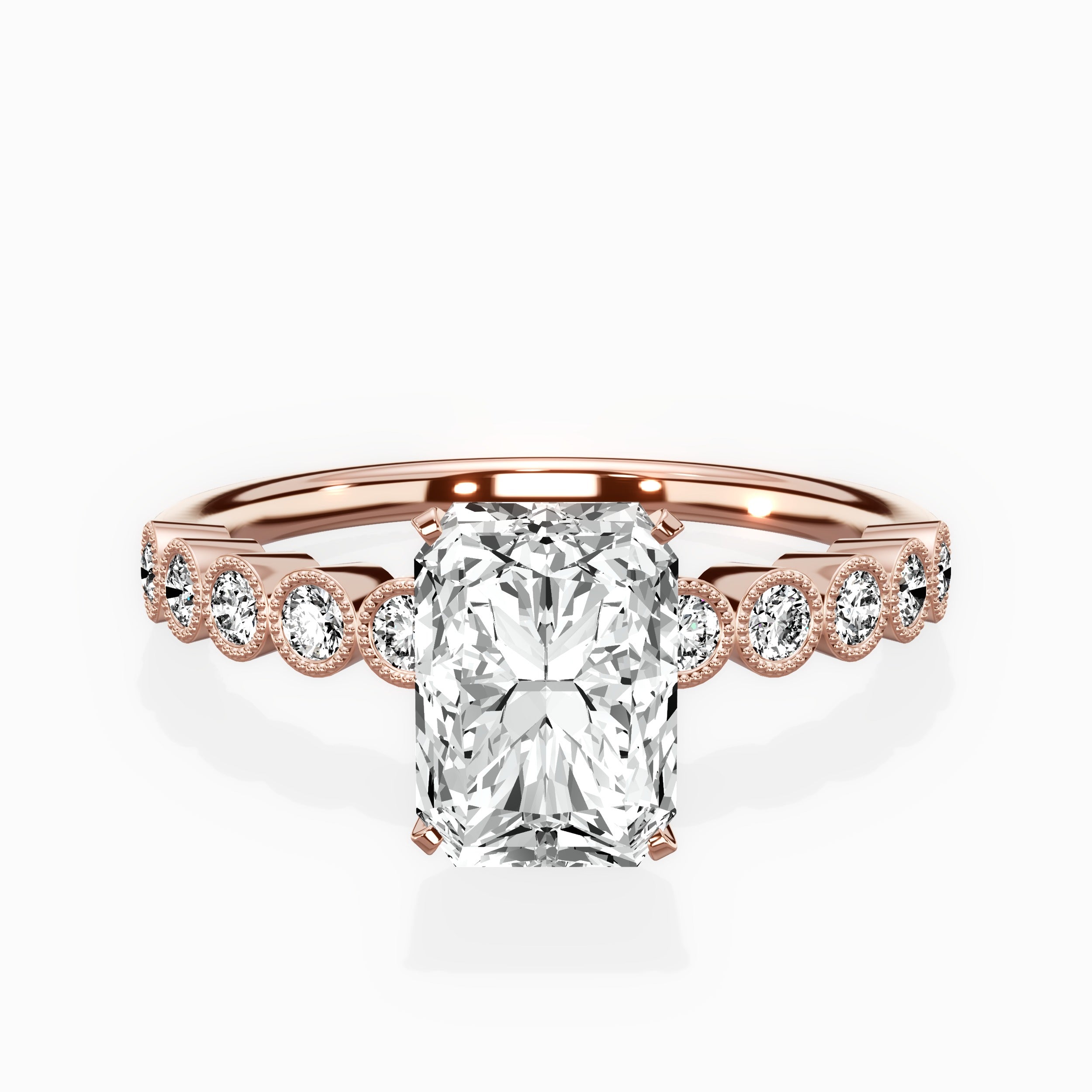 Bezel Vintage Style Engagement Ring