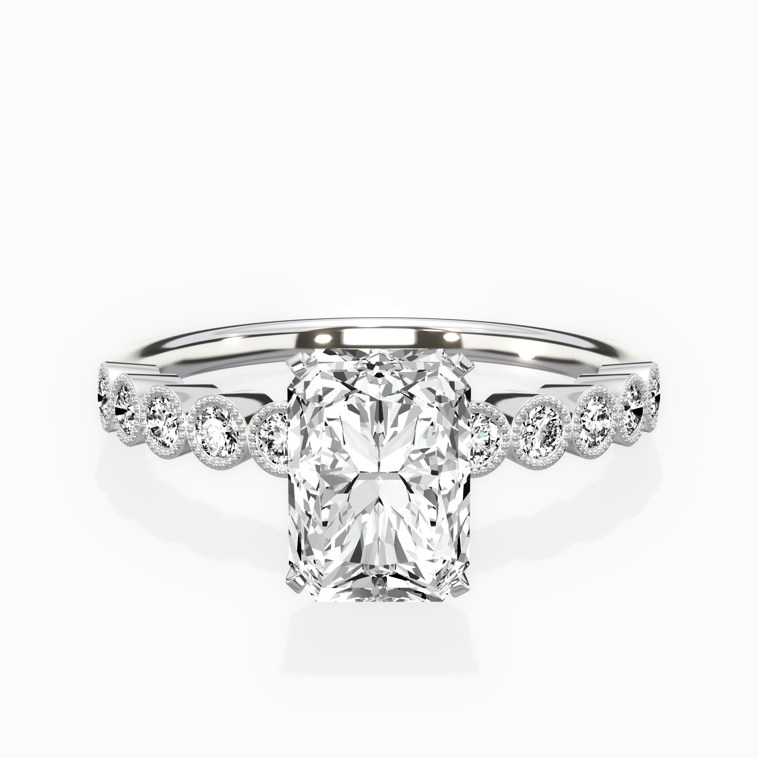 Bezel Vintage Style Engagement Ring