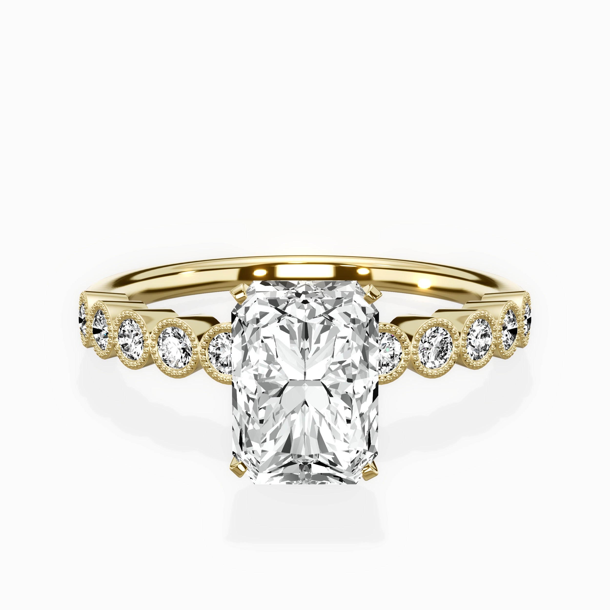 Bezel Vintage Style Engagement Ring
