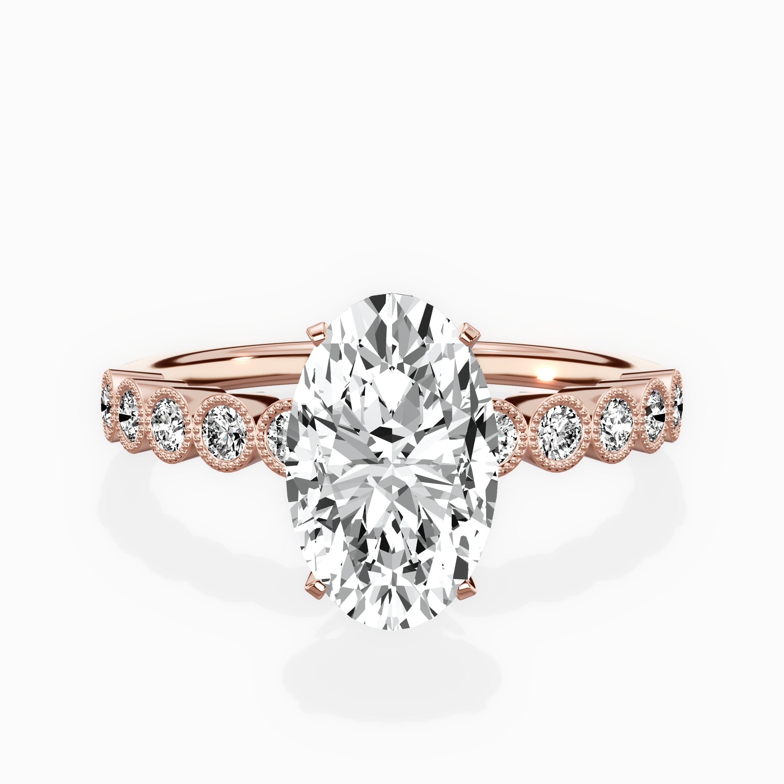 Bezel Vintage Style Engagement Ring